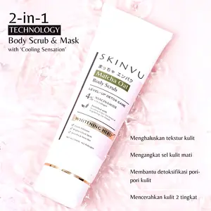 SKINVU WHITENING Body Scrub & Body Mask - Lulur Pemutih Brightening Exfoliator - Skinvu Body Scrub