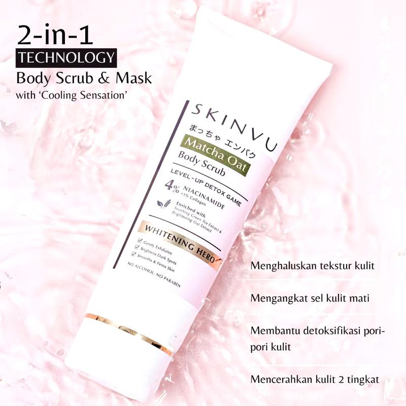 SKINVU WHITENING Body Scrub & Body Mask - Lulur Pemutih Brightening Exfoliator - Skinvu Body Scrub 0