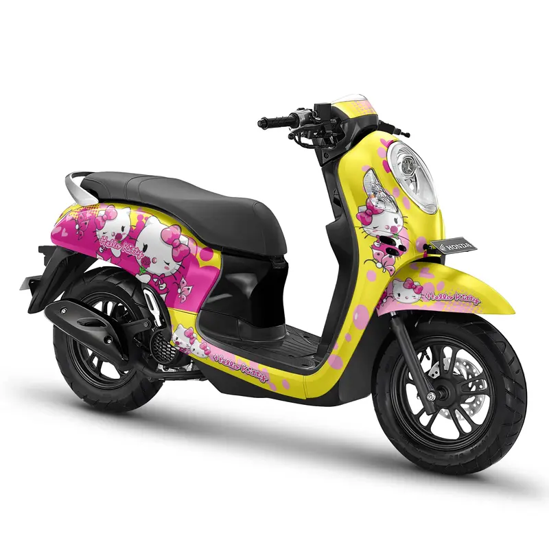Decal scoopy Full Body - Stiker Scoopy Full body FI SPorty Fashion Stylish prestige Kartun HK  5 Motor Motorcycle 1