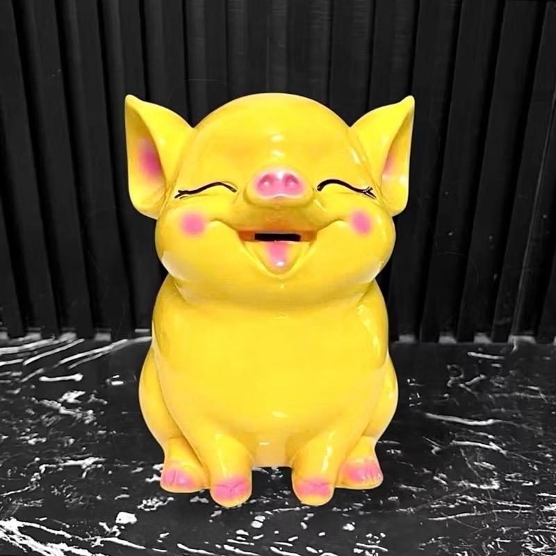 SIZE LỚN heo tai vểnh 30cm heo đất tiết kiệm, làm quà, decor 3