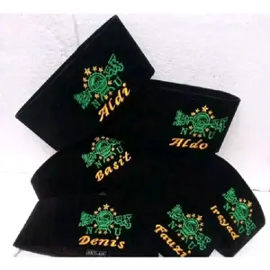 PECI  KOPIAH SONGKOK BORDIR NAMA HITAM BELUDRU DEWADA ANAK LAKI LAKI Custom