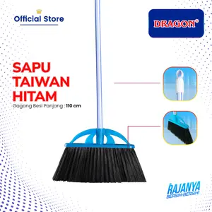 [COD] [TERMURAH] Dragon Sapu Lantai Taiwan Hitam Gagang Besi 110cm