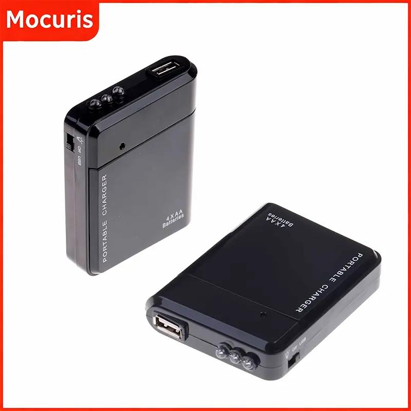 1 Pc Usb 4 năng lượng pin aa bộ sạc khẩn cấp di động bộ sạc điện thoại phổ quát