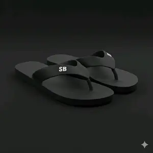 Sandal jepit kalcer abis hitamm pekat esbee lo iki