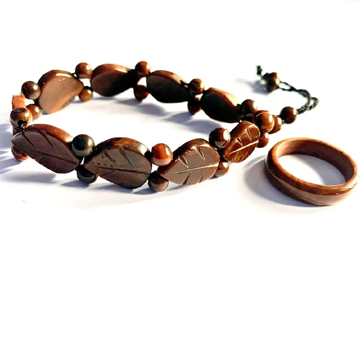 Gelang kayu kokka daun gelang kaukah free cincin
