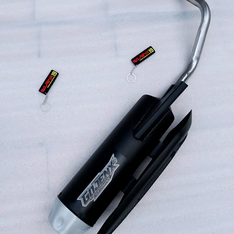 Knalpot Motor Matic GOJENX19 Performance Type SR-02 Beat,Vario,Scoopy,Pcx,Mio,Aerox,Nmax,Spin,Nex,Skydrive,Skywave Hitam Coating Suara Bass Adem Motorcycle 4
