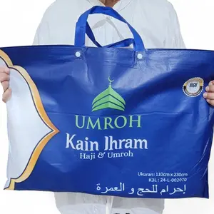 Kain Ihram Dewasa Merk Umroh - Microfiber, 100% Poliester, Ringan & Ekonomis untuk Haji dan Umroh