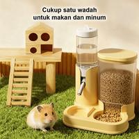 Gambar U-Living Pet Feeder Hamster 2in1 Otomatis Tempat Makan Minum Hamster/Sugar Glider/Hewan Peliharaan Kapasitas Besar Anti Tumpah PF001 - Abu-2in1 dari U-Living Indonesia Kota Bekasi 5 Tokopedia