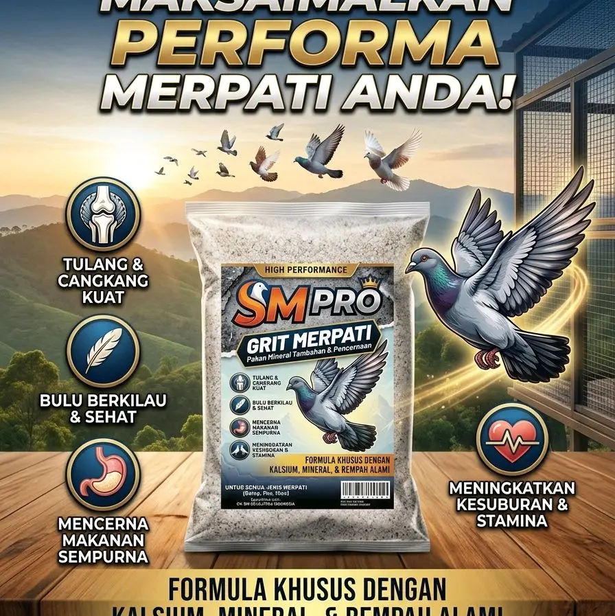 Grit Merpati SM PRO Berkalsium Tinggi