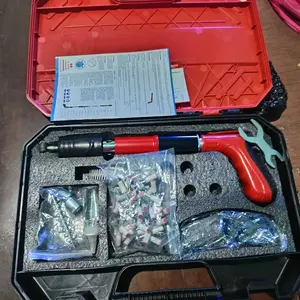 JLD Pistol Paku Beton Manual SENYAP Tembus Baja 6mm, 5 Level, FREE 50 Paku & Safety Gear, Tanpa Listrik, Ringan 620g, Cocok untuk Pasang AC/CCTV/Pipa alat  paku  tembak Kayu Kuat Plastik
