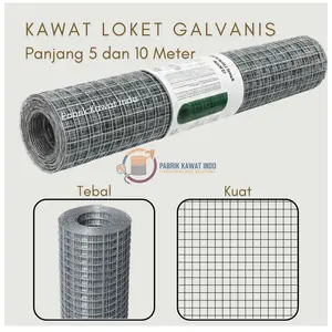 Kawat Loket Galvanis Murah - Ukuran Tebal 1/4 - 1/2 - 3/4 - 1 inch Panjang 5 dan 10 meter
