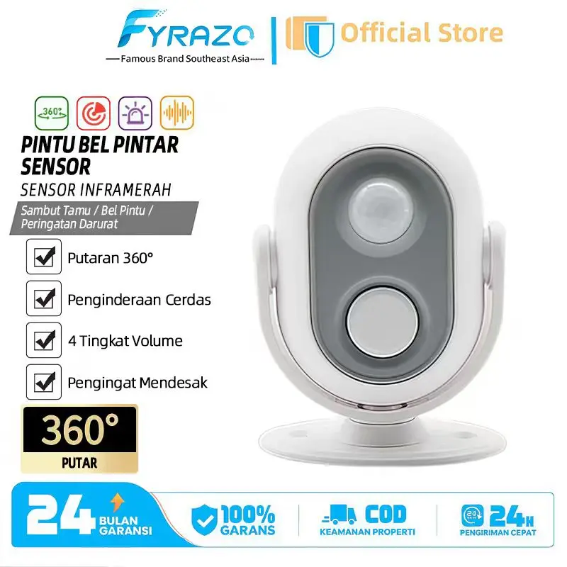 Alarm Anti Maling Welcome Automatic Doorbell Alarm Bell Home Shope Supermarket Infrared Motion Sensor Induction Alarm Sensor Gerak Otomatis Bel Sensor Pintu Masuk Toko