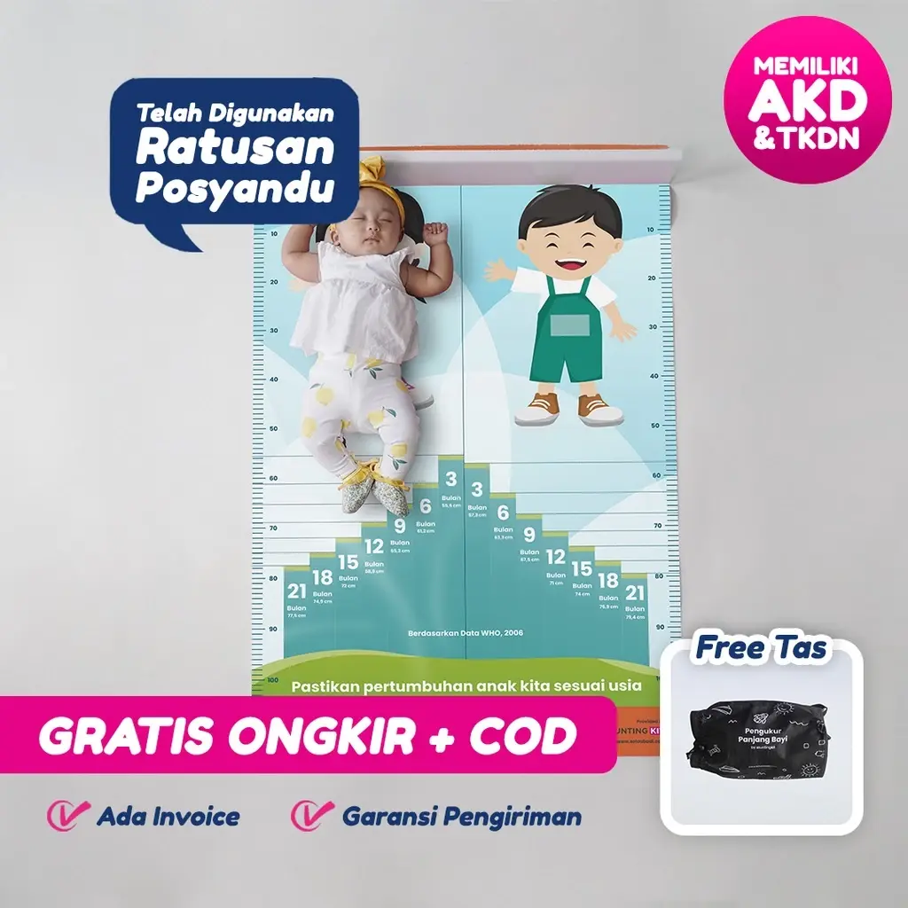 Tikar Pertumbuhan STUNTING Posyandu Lengkap dengan Tas dan How To Use 'Happy BLUE'