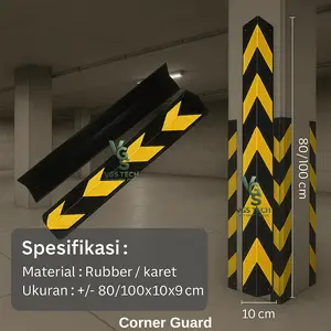 Corner Guard Pelindung Sudut Tiang Karet Bumper Pelindung Sudut Tembok