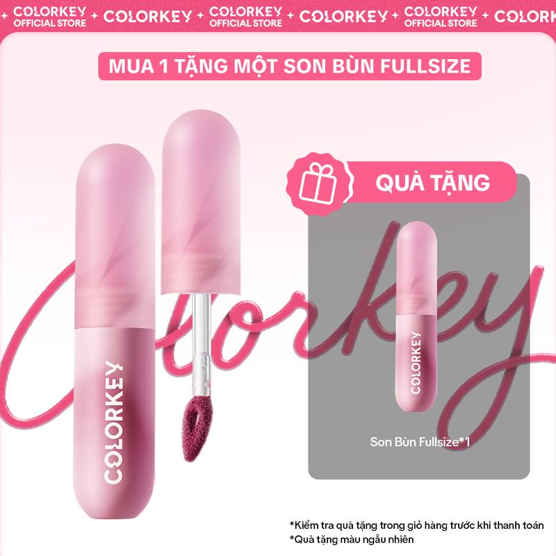 [MUA 1 TẶNG MỘT SON FULL SIZE] Son Kem Bùn COLORKEY Lip Mud Chất Son Mềm Mịn Che Vân Môi Tốt, Màu Sắc Thời Thượng 2g