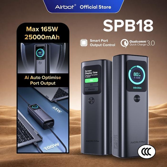 Gambar [ 165W ] Airbot SPB18 | 25000mAh Power Bank Single Output Fast Charging High Speed Laptop CCC Certified Inbuild Cable dari Airbot Indonesia Kota Administrasi Jakarta Utara Tokopedia