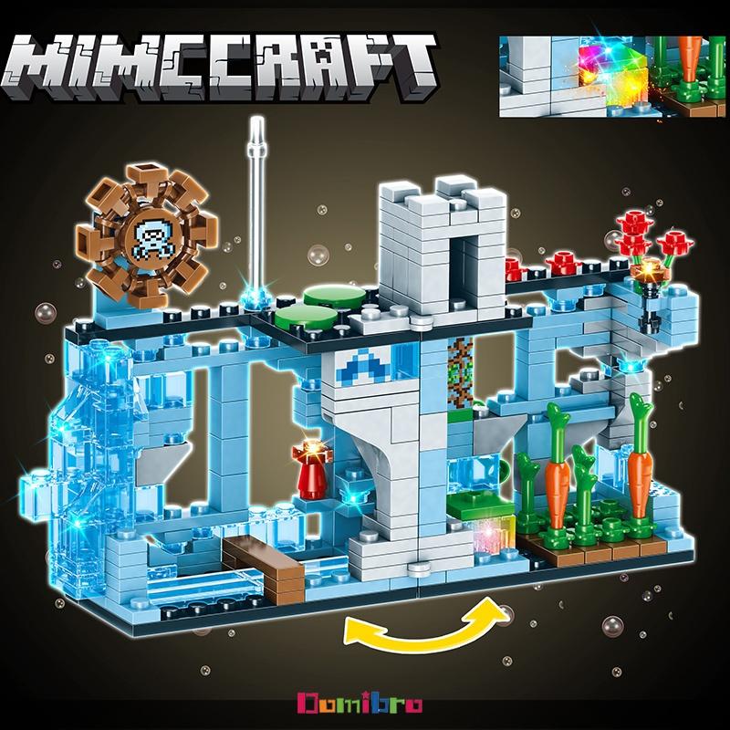 Mainan Seri Minecraft LED Block My World Susun Edukasi Mainan Anak Laki-laki 7/8/9 tahun 2