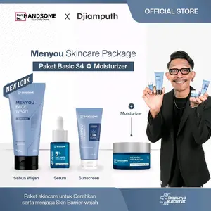 Paket Basic S4 Moisturizer Cerabright (Sabun,serum,sunscreen & moisturizer cerabright) by Canbe Handsome