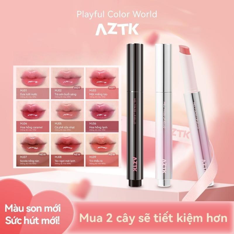 Son Kem Bóng Gel AZTK Dưỡng Ẩm Nhẹ 16 Sắc Thái Tươi Sáng Mềm Mại Và Không Khô Hoàn Hảo Cho Học Sinh,Quà Tặng Dịp Lễ