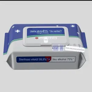 tisu basah alkohol/disinfekta mengandung alkohol isi 80lembar
