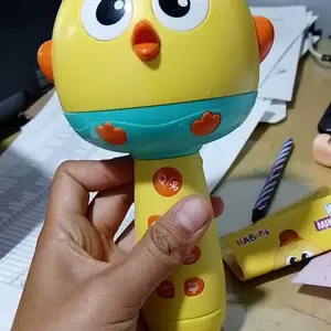 Habibi Mikrofon Mainan Anak Bluetooth Wireless - Speaker & Fitur Nyanyi Cocok Bayi & Anak, Dilengkapi Keranjang Kuning dan Fitur Buka Tutup