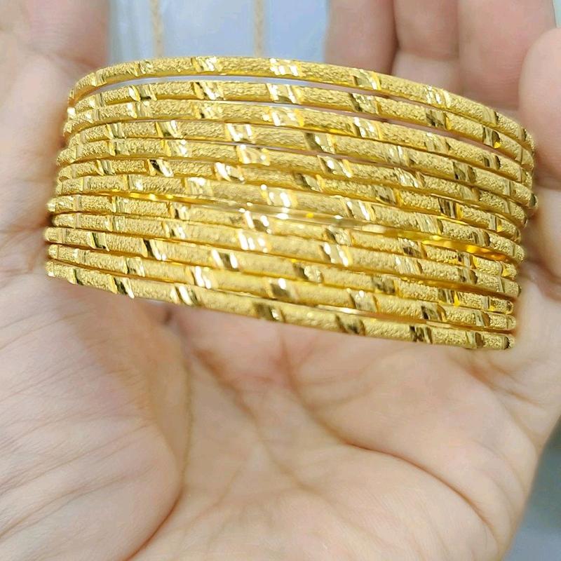 gelang kroncong set 12 motip bambu 6 motip cantik maret edisi eid mubarok mewah Emas Gold 0