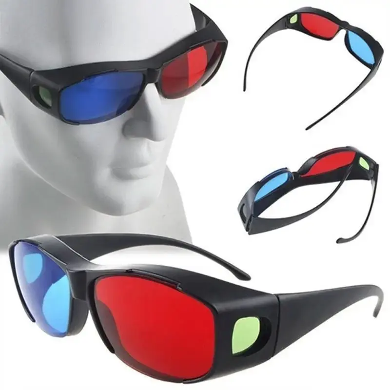 Kacamata 3D Glasses Plastic Frame H3 Merah Biru Film 4D Movie HD Movie Cinematic 3