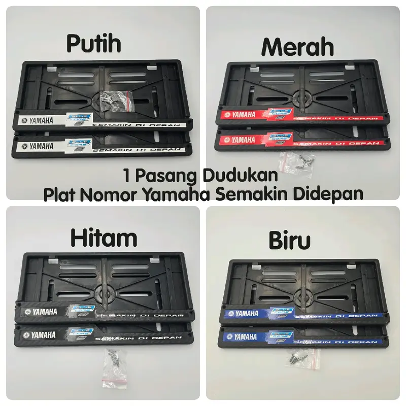 Dudukan Plat Nomor-Cover Plat Nomor Karbon Hitam Tulisan Yamaha Semakin Di Depan Universal Motorcycle 0