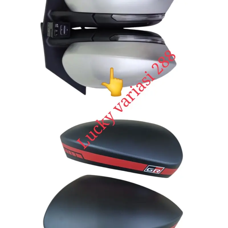 COVER SPION MIRROR COVER SPION TUTUP BATOK SPION HILUX REVO ROCCO 2015 2016 2017 2018 2019 2020 2021 2022 2023 2024Up HITAM CHROME CARBON GR SPORT 7