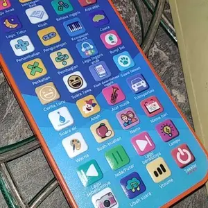 Mainan HP Edukasi Anak 36 Tombol Interaktif Musik Lampu Suara Belajar Bahasa & Angka Ponsel Mainan Anak