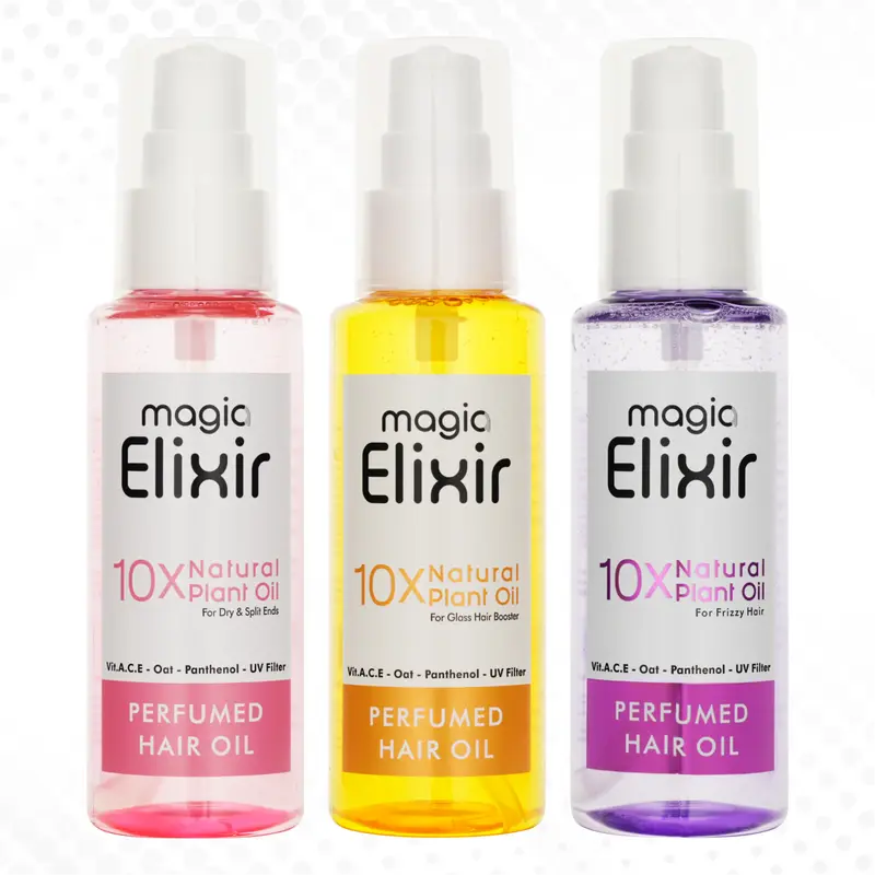 Magia Elixir Series 100ml Hair oil untuk menutrisi serta membuat rambut menjadi berkilau tanpa lepek Haircare Vitamin 7