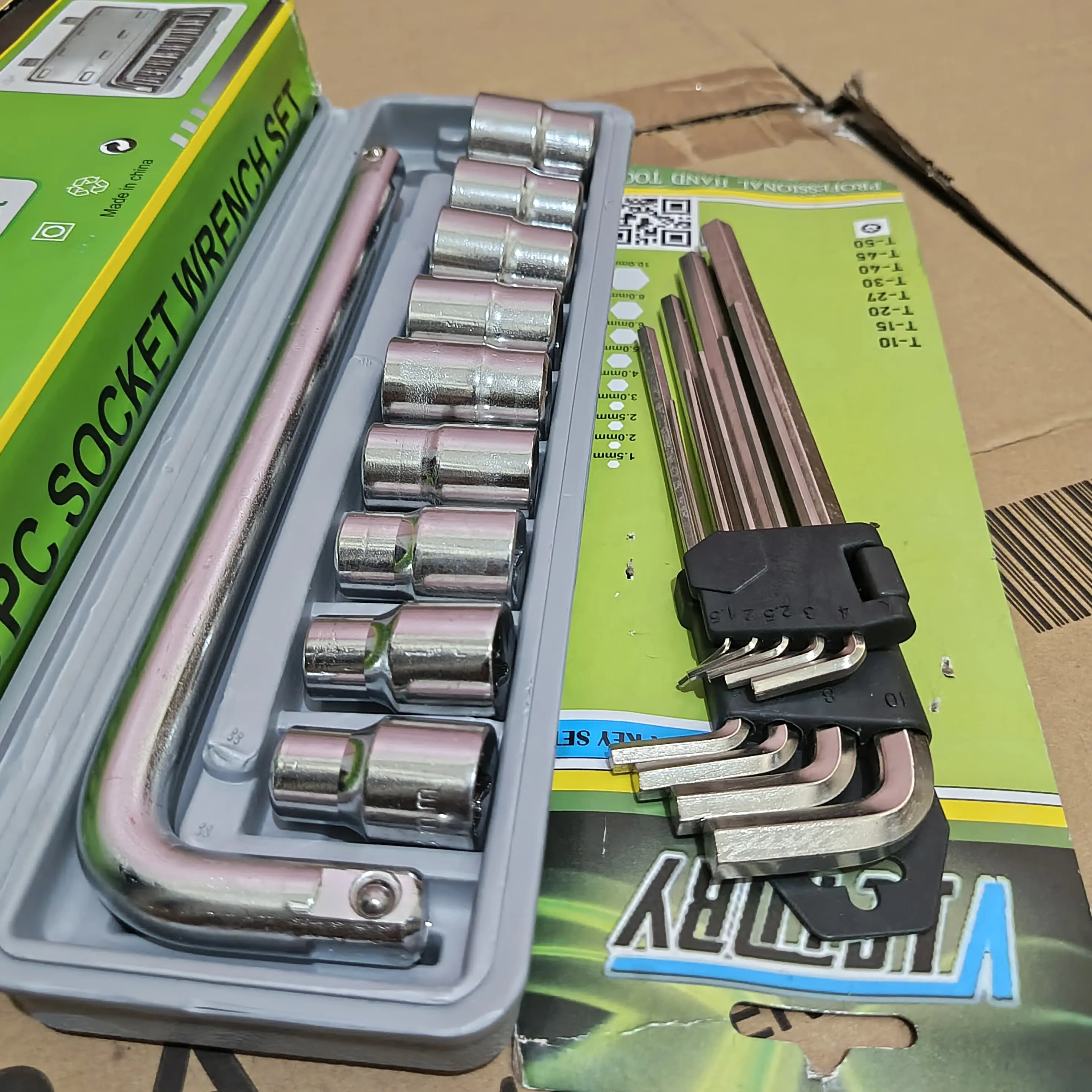 Promo !!! Kunci Sok Set Lengkap 10Pcs 8-24Mm/ Kunci L Hex Key 9Pcs Panjang Bisa Cod Kunci Full Set Lengkap