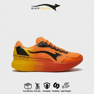 BY FOOTWEAR - Light Run Pro Orange - Sepatu Lari Pria Wanita Jogging Sneakers Kasual Olahraga Sporty 37 43