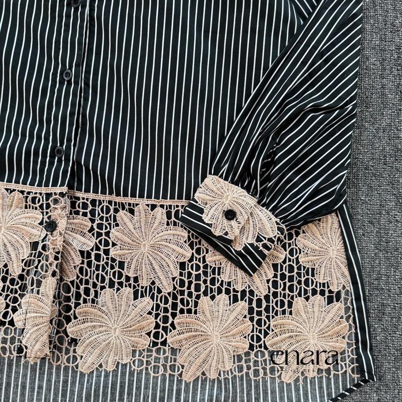 MECCA BASIC - kemeja salur by ENARA OUTFIT 7