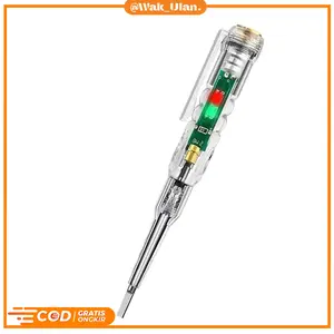 OBENG TESPEN / OBENG TESTER MINUS TEST LITRIK TEST PEN KABEL LISTRIK TESTPEN LAMPU INDIKATOR DUAL LED MERAH HIJAU TESTER