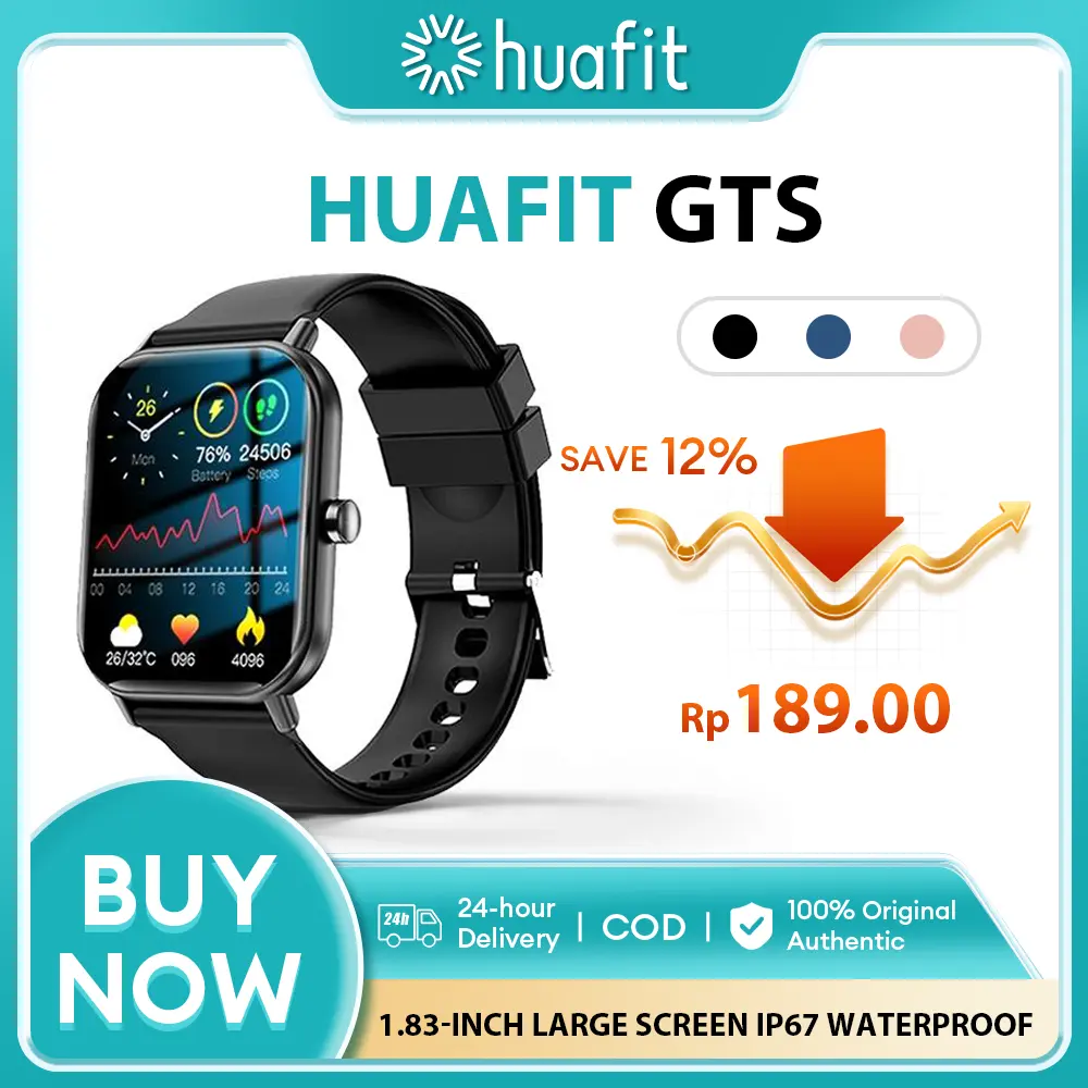 【Airtag】Huafit smartwatch GTS jam tangan smartwatch smart watch pria smartwatch wanita smartwatch android aolon smartwatch strap smartwatch Bluetooth Pemantauan Denyut Jantung DIY Wallpaper Permainan Jam Tangan Pintar Olahraga Luar Ruangan Smart Layar