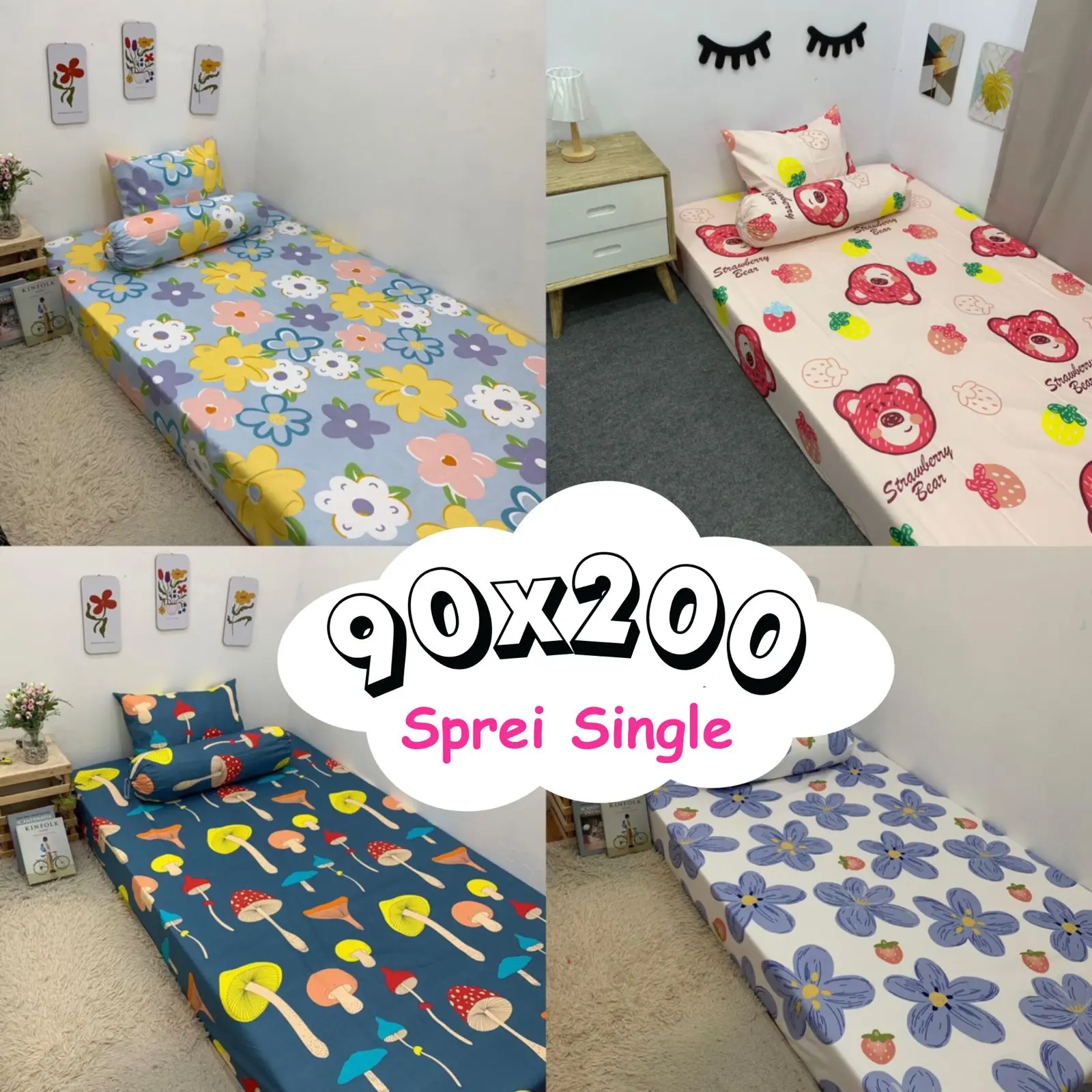 SPREI UK 90x200 / SEPREI MOTIF AESTHETIC SIZE SINGLE