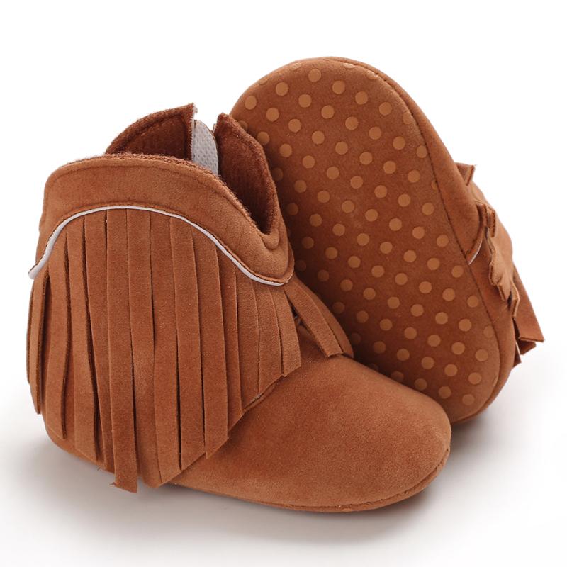 Product Introduction of Autumn and Winter Classic Tassel Baby Boots for Infants and Toddlers Soft Sole Warm Learning Shoes 18