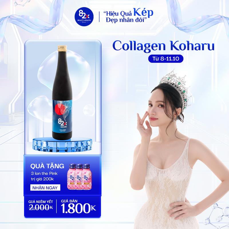 (Live) Nước Uống 82X Collagen Koharu Căng Da Mịn Màng, Phù Hợp Với Làn Da Và Cơ Địa Nhạy Cảm 500ml/Chai