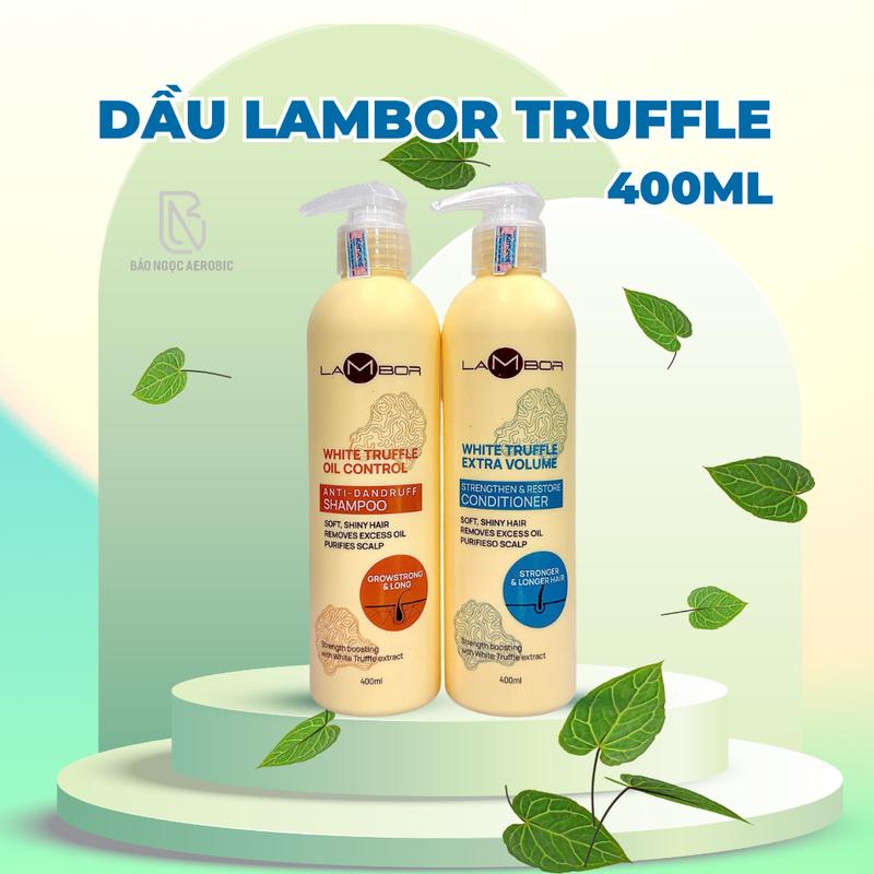  GB1 - LAMBOR 400ML - CẶP GỘI XẢ LAMBOR WHITE TRUFFLE 400ML - Dưỡng mềm mượt tóc - Chăm Sóc Tóc 