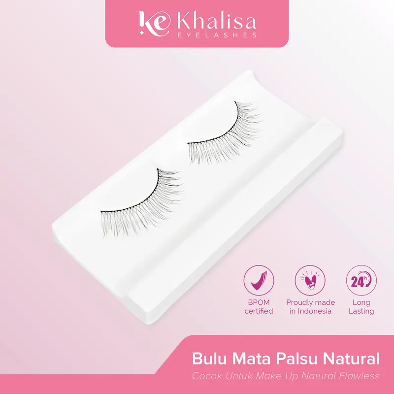 Bulu Mata Palsu Khalisa Eyelashes K09L - Cocok Untuk Makeup Natural Flawless - Eyelash Nyaman Dipakai Harian 1