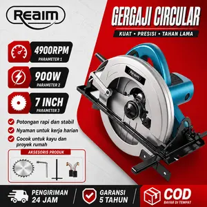 Reaim Circular Saw 7 Inch Gergaji Kayu Mesin Potong Kayu Gergaji Listrik Gergaji Mesin