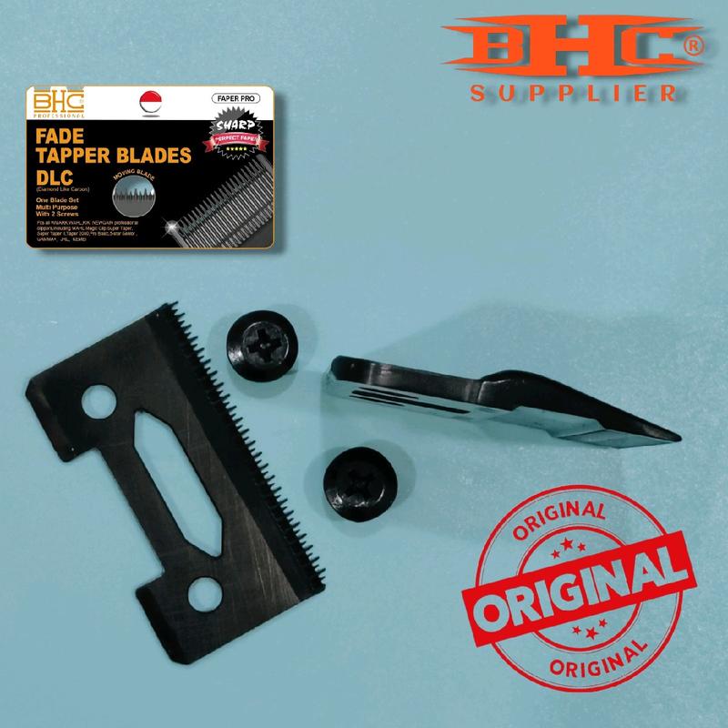 Mata Pisau Mesin Cukur Blade BHC FAPER PRO Original DLC Universal Fade & Tapper / Pisau Mesin Cukur For WAHL WMARK JRL ANDIS GAMMA TUFT LUMI DLL Merah 2