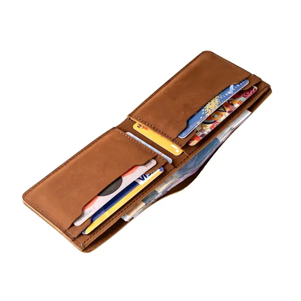 Dompet Pria DCJ New V2 Bahan Kulit Sapi Asli Desain Klasik Minimalis - Jayuwan Kreatif - Kartu, Hitam 7