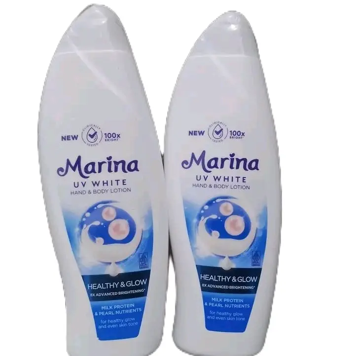 2 PCS MARINA BIRU 460 ML/ MARINA HEALTHY GLOW BIRU/ MARINA 460 ML Lotion Vitamin Tubuh Memutihkan