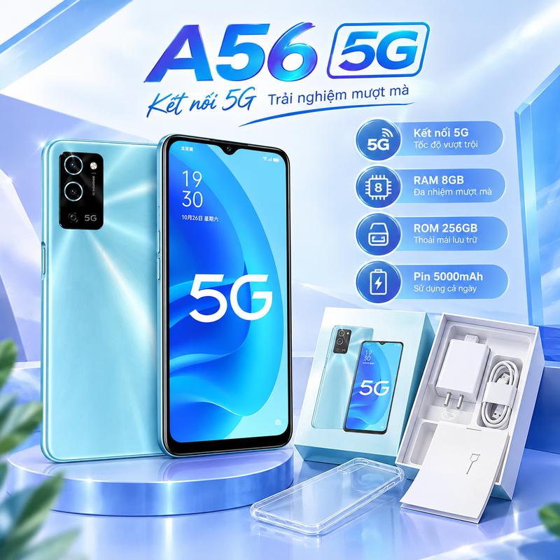 BMT.2nd hand. Điện thoại A56 5G, Màn hình LCD 6.5 inches - Tặng phụ kiện - Không hộp