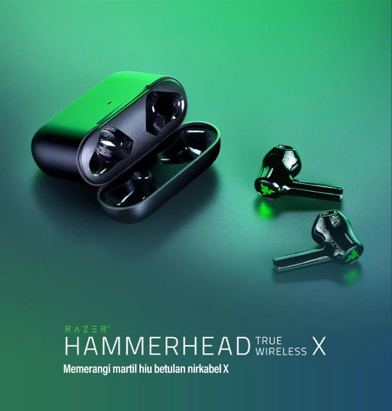 Product Introduction of Headset gaming headset Bluetooth nirkabel sejati Razer Hammerhead dengan mikrofon HiFi stereo 17