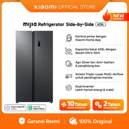 Xiaomi Mijia Side-by-Side Refrigerator 635L Kulkas 2 Pintu