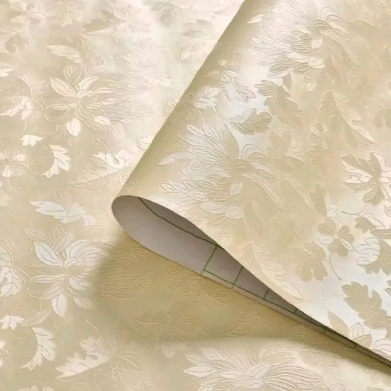 PROMO 1 PAKET isi 4 pcs Wallpaper Sticker Dinding Kamar Motif Salur Salur Gelombang & Salur Kecil Warna Abu Silver Putih Daun Pink Daun Pink Salur Putih Salur Biru Salur Krem Salur Kertas Bahan PVC 6