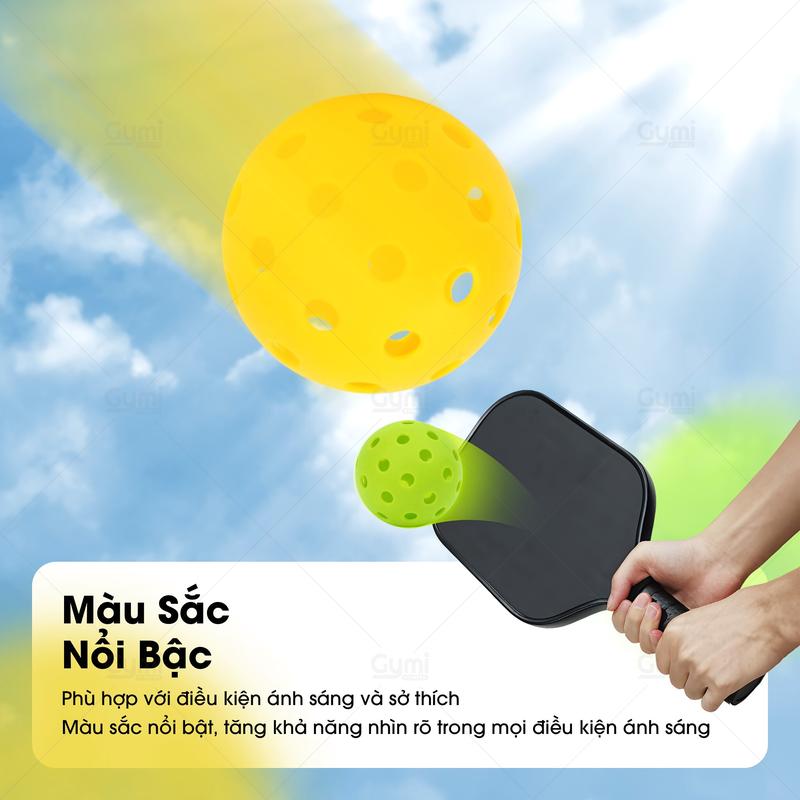 Bóng Pickleball 40 Lỗ Phù Hợp Sử Dụng Tập Luyện Và Thi Đấu Ngoài Trời Nhiều Màu Sắc 4